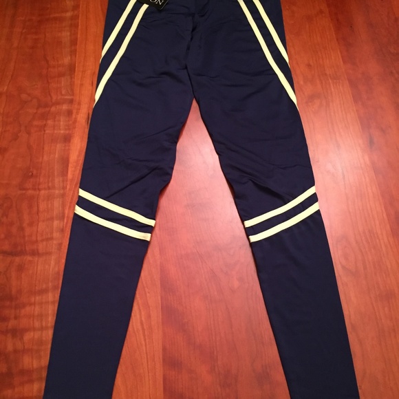 Yoshion Yoga Pants Navy/Lime Small NWT - Picture 2 of 6